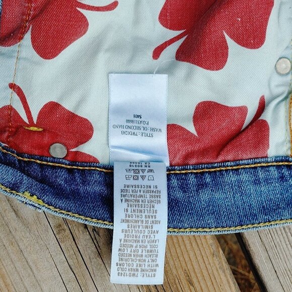 ATTRACTIVE Lucky Brand by Gene Montesano Wide Leg Women's Size 31 Embroi… - Picture 12 of 12